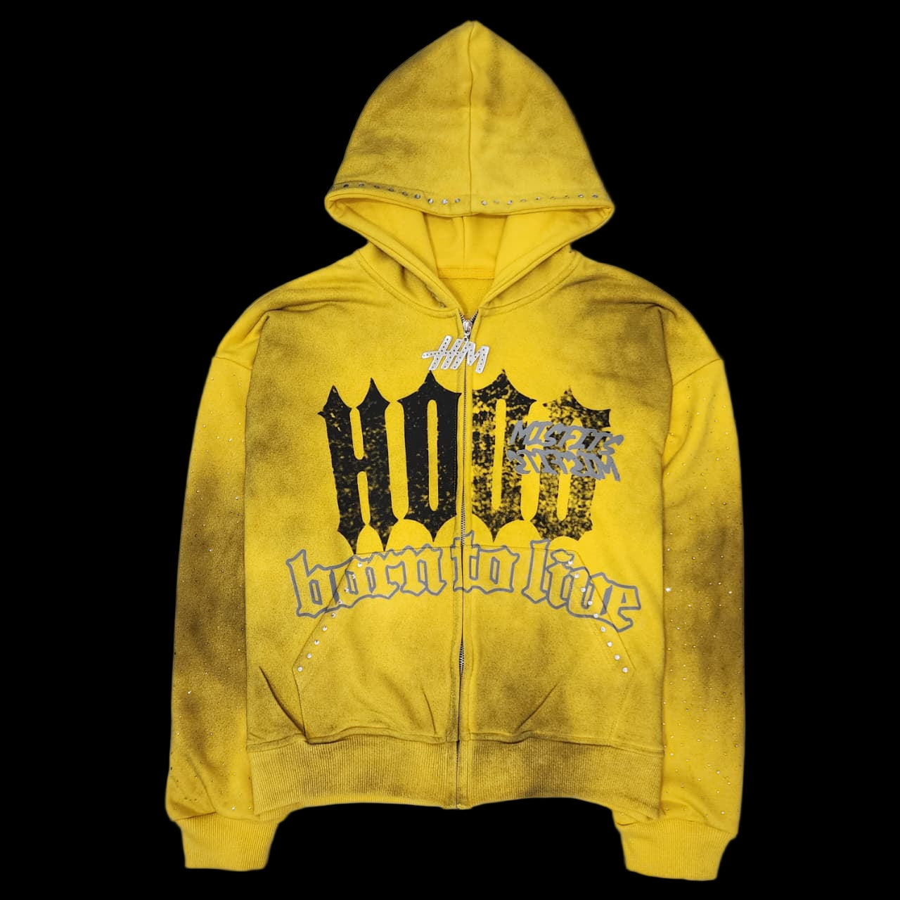 Born to live (Yellow) zip-up