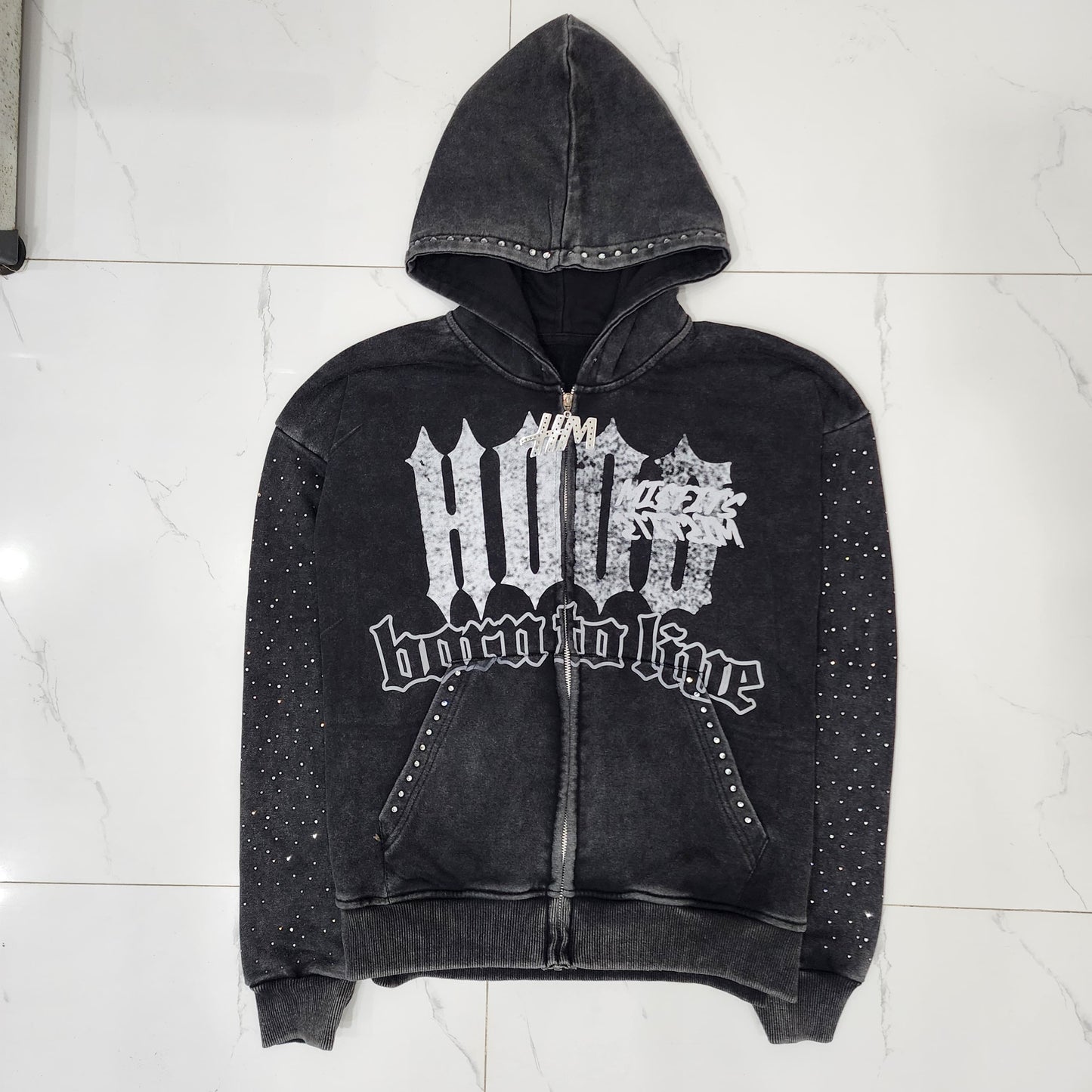 Born to live (Night Star) zip-up