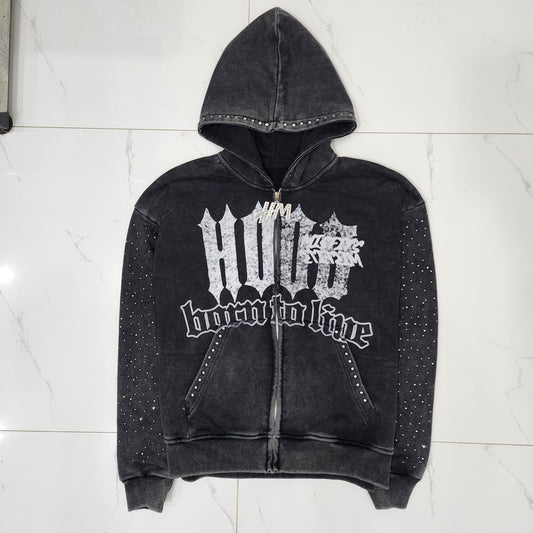 Born to live (Night Star) zip-up