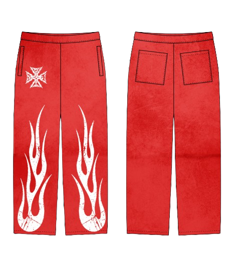 FLAME PANTS(RED)