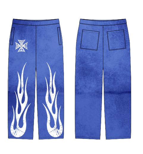 FLAME PANTS(BLUE)